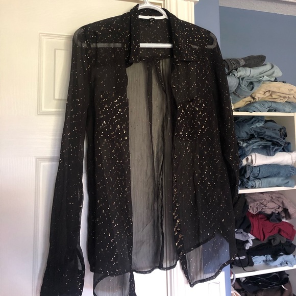 SHEER button up!! 2k inspired - Picture 1 of 3